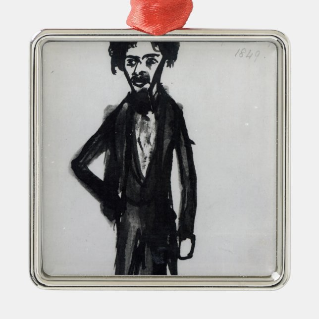Self Portrait, 1849 Metal Ornament (Front)
