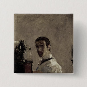 Self Portrait, 1880 2 Inch Square Button