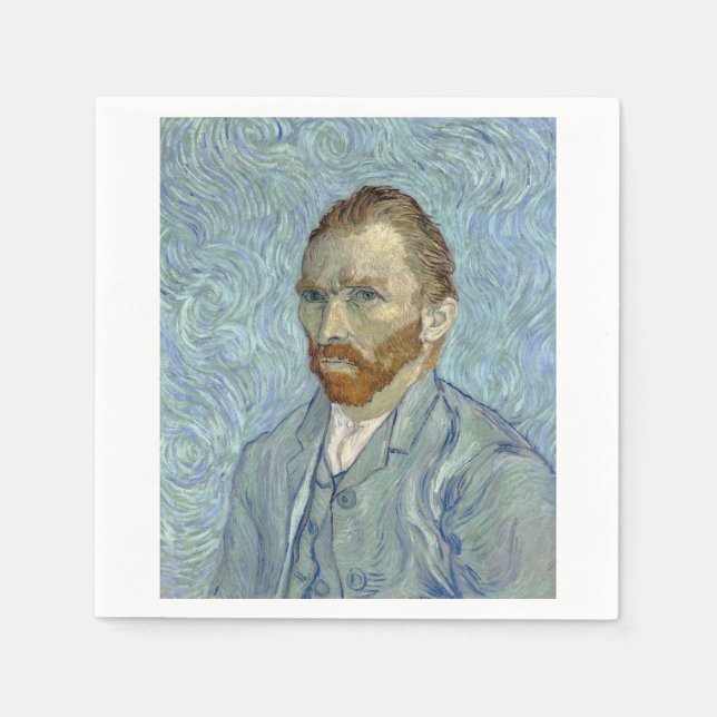 Self Portrait 1889 by Vincent van Gogh Napkin (Front)