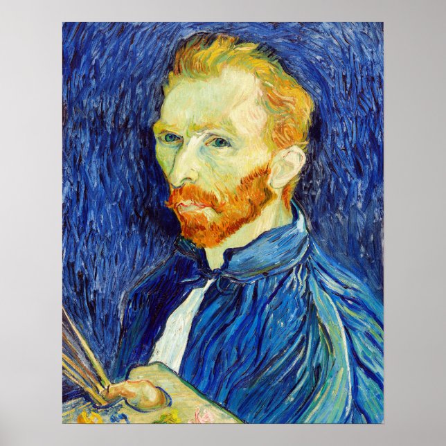 Self-Portrait (1889) by Vincent Van Gogh Poster (Front)