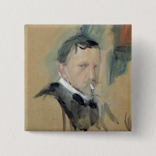 Self Portrait, 1901 2 Inch Square Button