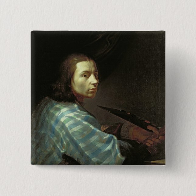 Self Portrait 5 2 Inch Square Button (Front)