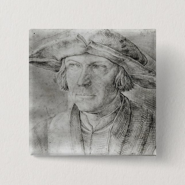 Self Portrait 6 2 Inch Square Button (Front)