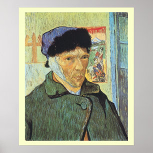 Self Portrait, Bandaged Ear by Vincent van Gogh Poster