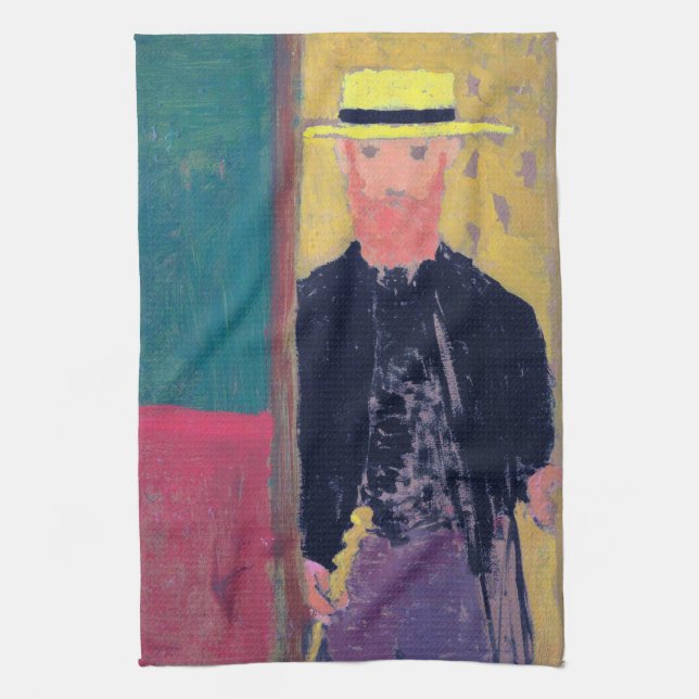 Self Portrait (Bearded Man), Edouard Vuillard Kitchen Towel (Vertical)
