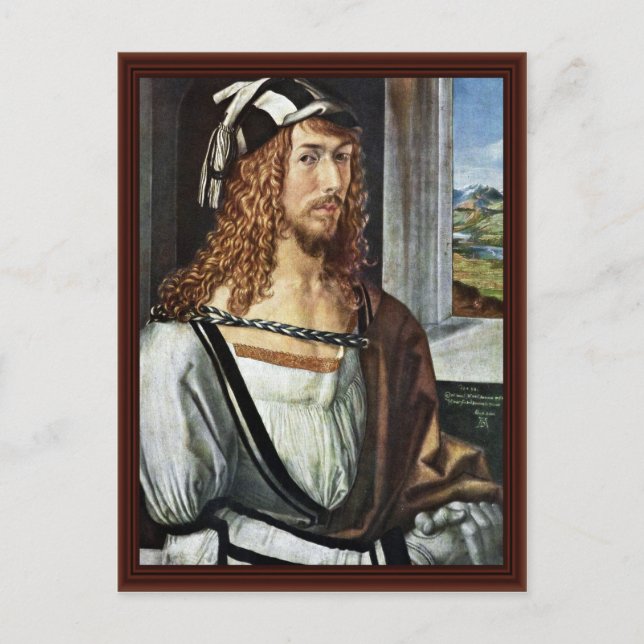 Self-Portrait,  By Albrecht Dürer Postcard (Front)