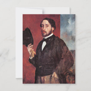 Self-Portrait, by Edgar Degas, Postcard