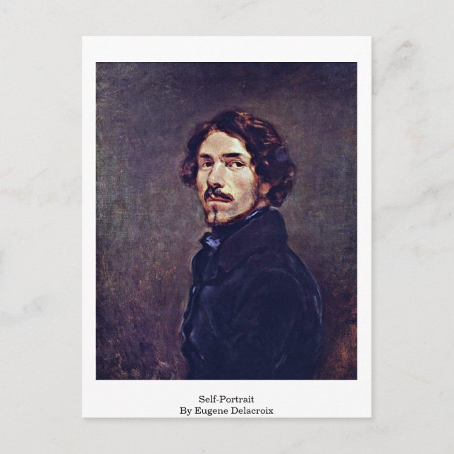 Self-Portrait By Eugene Delacroix Postcard (Front)