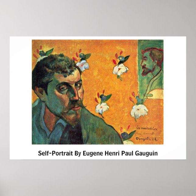 Self-Portrait By Eugene Henri Paul Gauguin Poster (Front)