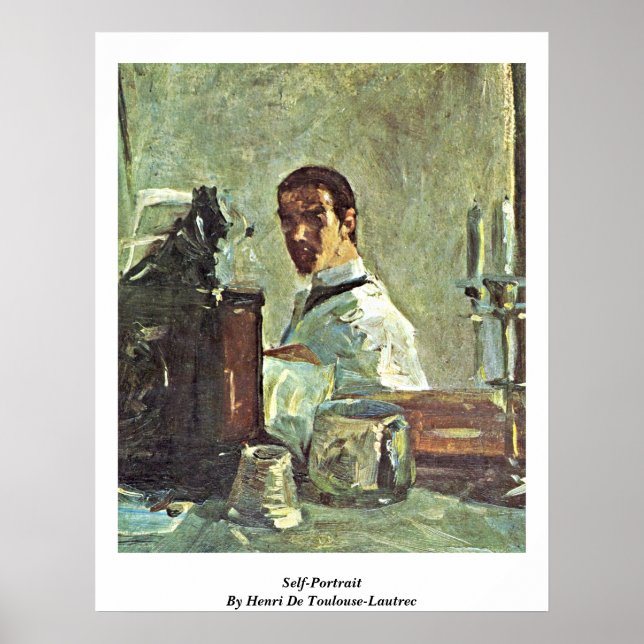 Self-Portrait By Henri De Toulouse-Lautrec Poster (Front)