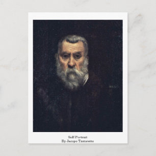 Self-Portrait. By Jacopo Tintoretto Postcard