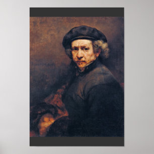 Self-Portrait,  By Rembrandt (Best Quality) Poster