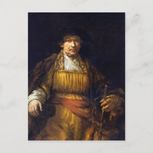 Self-Portrait by Rembrandt Harmenszoon van Rijn Postcard