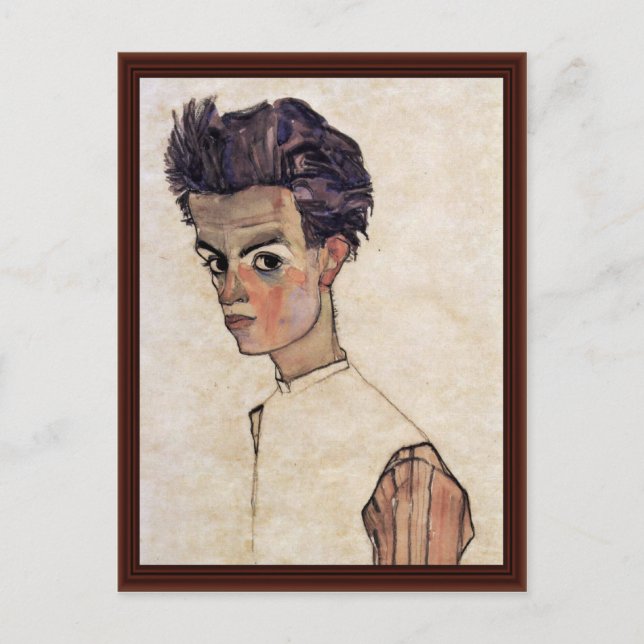 Self-Portrait By Schiele Egon Postcard (Front)