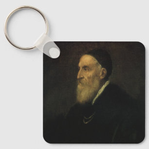 Self Portrait by Titian, Renaissance Art Keychain