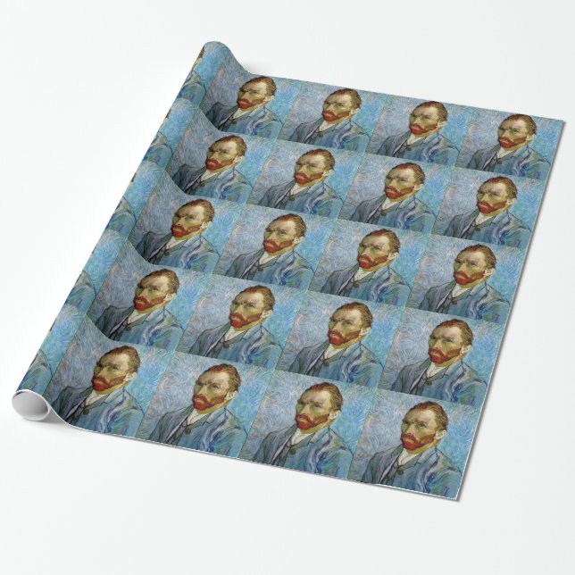 Self-Portrait by Van Gogh Wrapping Paper (Unrolled)