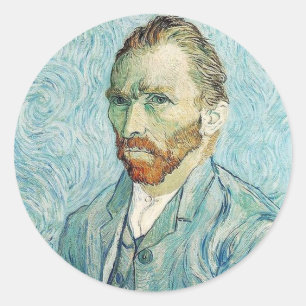 Self Portrait by Vincent Van Gogh Classic Round Sticker