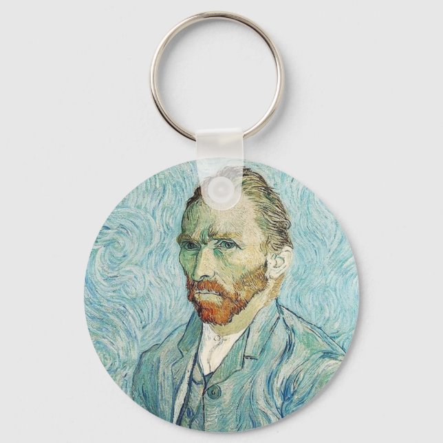 Self Portrait by Vincent Van Gogh Keychain (Front)