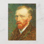 Self Portrait by Vincent van Gogh Postcard<br><div class="desc">Self Portrait (1887) by Vincent van Gogh is a vintage Post Impressionism fine art portraiture painting. Vincent van Gogh with a beard and wearing a suit with a serious expression on his face. Van Gogh painted over 40 self-portraits during his career and was the most prolific self-portraitists of all time....</div>