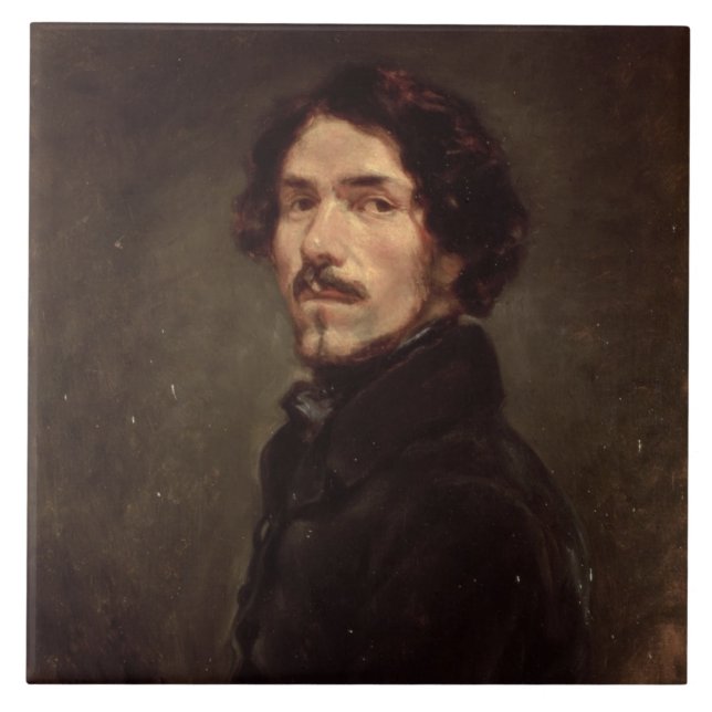 Self portrait, c.1840 (oil on canvas) (see also 16 tile (Front)
