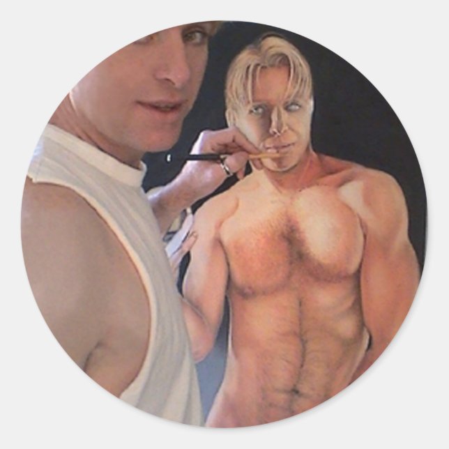 Self Portrait Classic Round Sticker (Front)