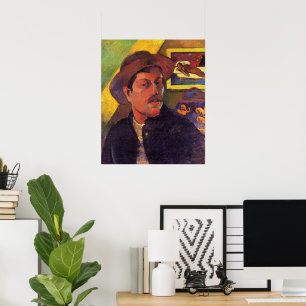 Self-Portrait in a Hat, Paul Gauguin, Poster