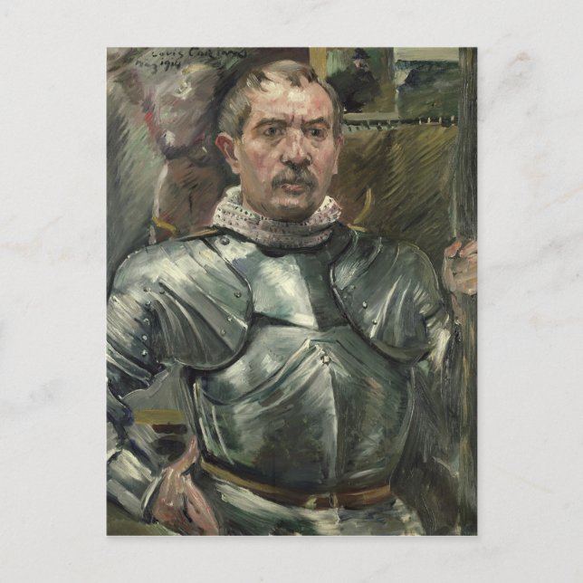 Self portrait in armour, 1914 postcard (Front)