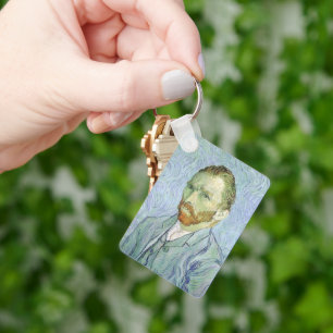 Self Portrait in Blue by Vincent van Gogh Keychain