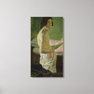 Self Portrait in front of the Easel, c.1828 Canvas Print