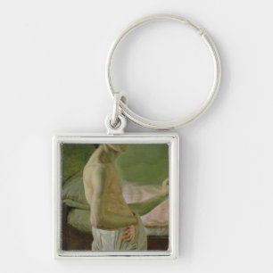 Self Portrait in front of the Easel, c.1828 Keychain