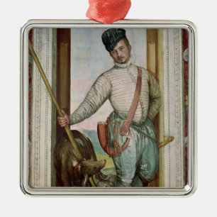 Self Portrait in Hunting Costume, 1562 Metal Ornament