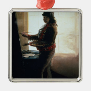 Self Portrait in the Studio Metal Ornament