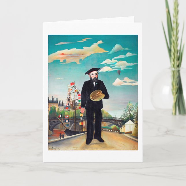 Self Portrait, Landscape, Rousseau Card (Front)