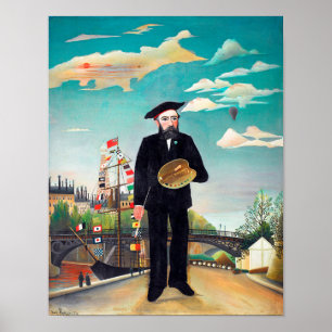 Self Portrait, Landscape, Rousseau Poster