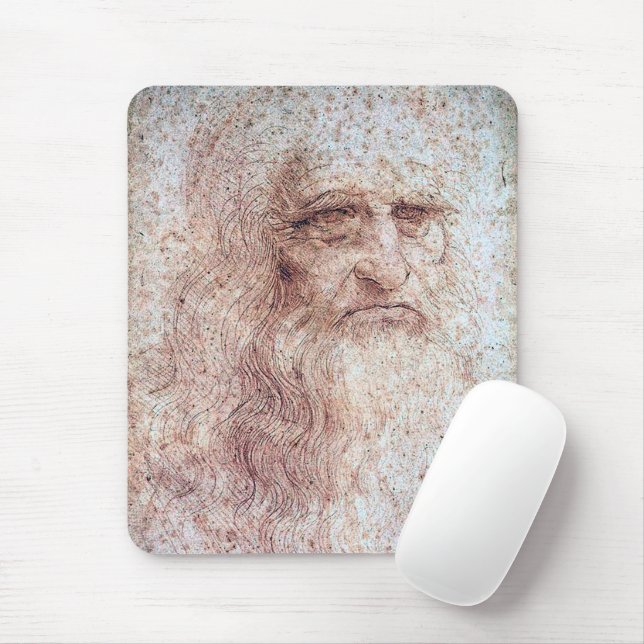 Self Portrait, Leonardo da Vinci Mouse Pad (With Mouse)