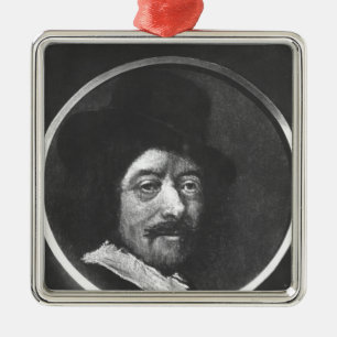 Self portrait metal ornament