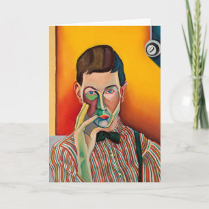 self-portrait, painting by Bo von Zweigbergk Card