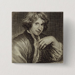 Self Portrait, plate 33 from a series of portraits 2 Inch Square Button