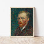 Self-Portrait | Vincent van Gogh Poster<br><div class="desc">Self-Portrait (1887) by Dutch post-impressionist artist Vincent Van Gogh. In 1886 Van Gogh moved to Paris, where he created at least twenty-four self portraits during his two year stay. He had studied the technique of pointillism, but applied the marks in his own unique way. The densely dabbed brushwork and intense...</div>