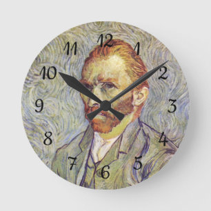 Self-portrait Vincent Willem van Gogh Round Clock