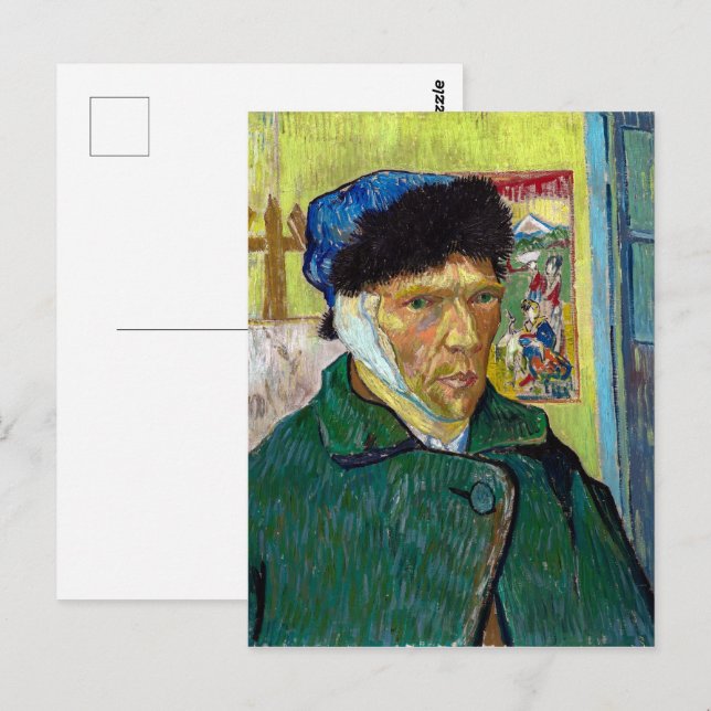 Self-Portrait w Bandaged Ear | Van Gogh | Postcard (Front/Back)