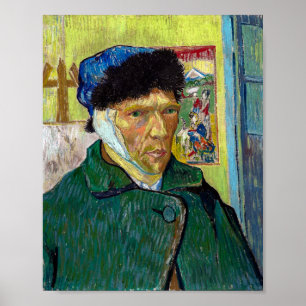 Self-Portrait w Bandaged Ear   Van Gogh   Poster