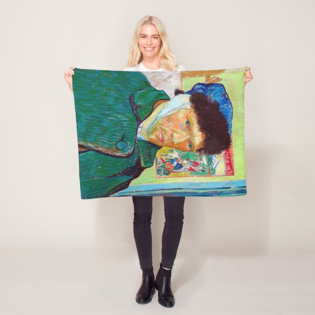Self-Portrait With a Bandaged Ear, Van Gogh Fleece Blanket (In Situ)