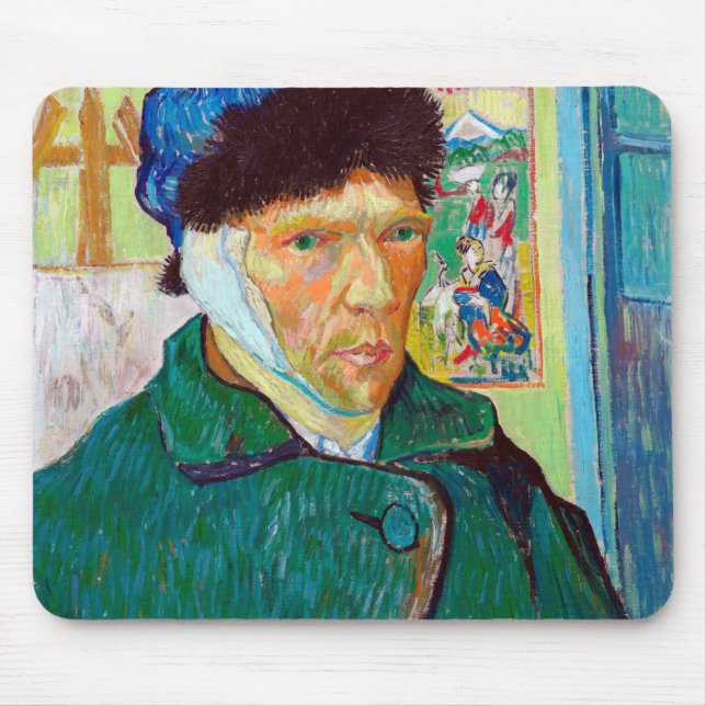 Self-Portrait With a Bandaged Ear, Van Gogh Mouse Pad (Front)