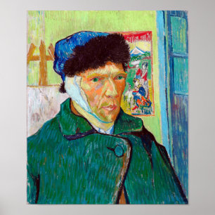 Self-Portrait With a Bandaged Ear, Van Gogh Poster