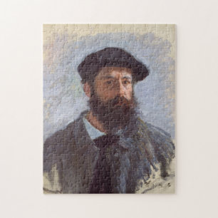 Self Portrait with a Beret Monet Fine Art Jigsaw Puzzle