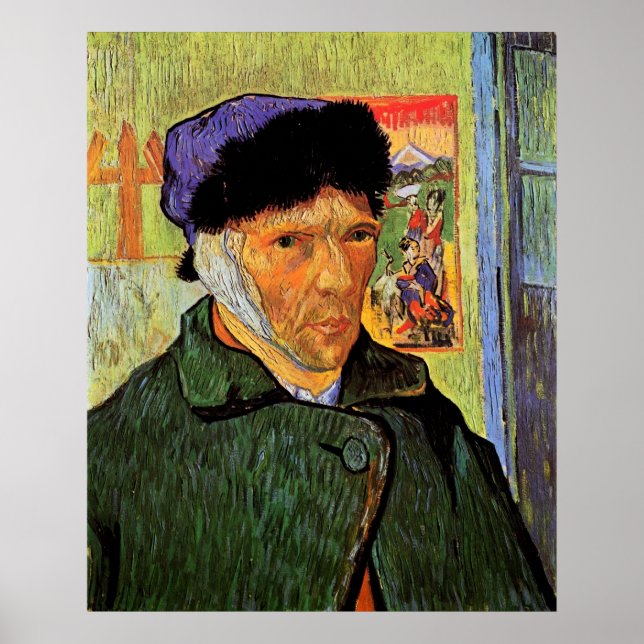 Self-Portrait with Bandaged Ear by van Gogh Poster (Front)