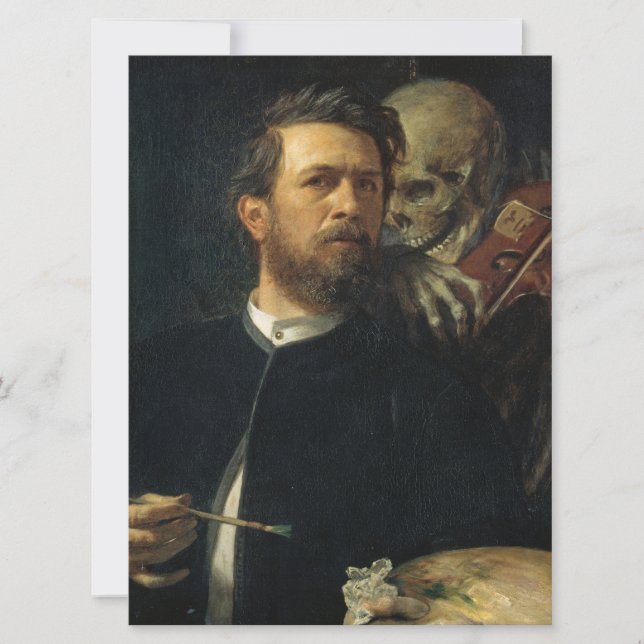 Self-Portrait With Death as a Fiddler (by Böcklin) Card (Front)