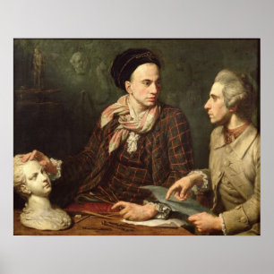 Self Portrait with Dominique Herment  1769 Poster