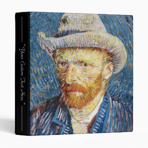 Self Portrait with Felt Hat Vincent van Gogh art Binder